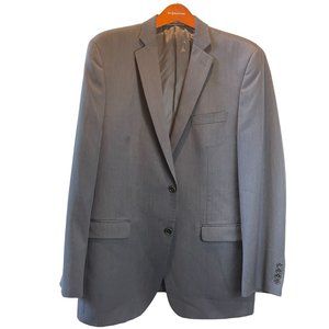Dkny Mens Blazer Suit Jacket 100% Wool Single Breasted Long Sleeve Blue Size 46L